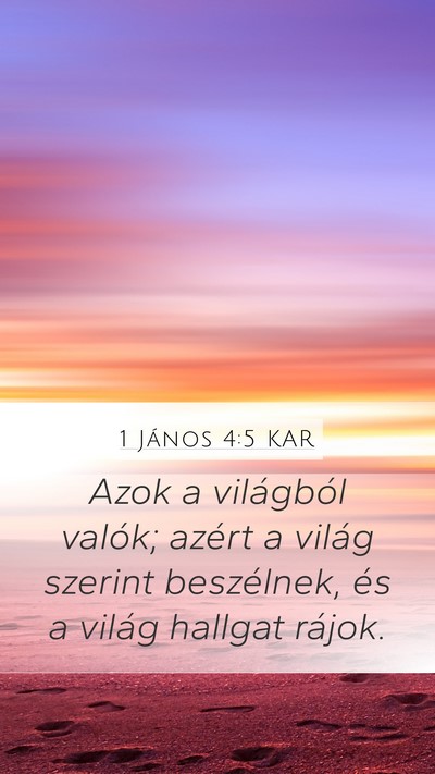 1 János 4:5 KAR Bible Verse Image