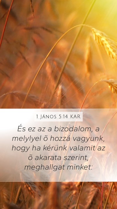 1 János 5:14 KAR Bible Verse Image