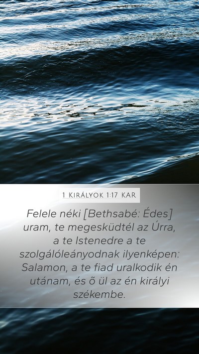 1 Királyok 1:17 KAR Bible Verse Image