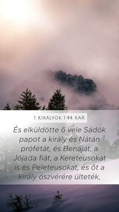 1 Királyok 1:44 KAR Bible Verse Image