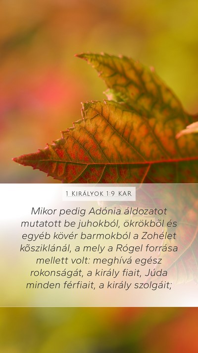 1 Királyok 1:9 KAR Bible Verse Image