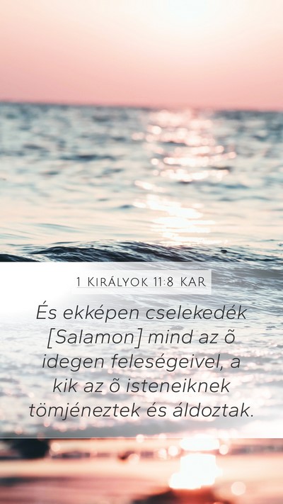 1 Királyok 11:8 KAR Bible Verse Image