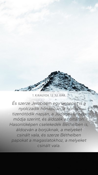 1 Királyok 12:32 KAR Bible Verse Image