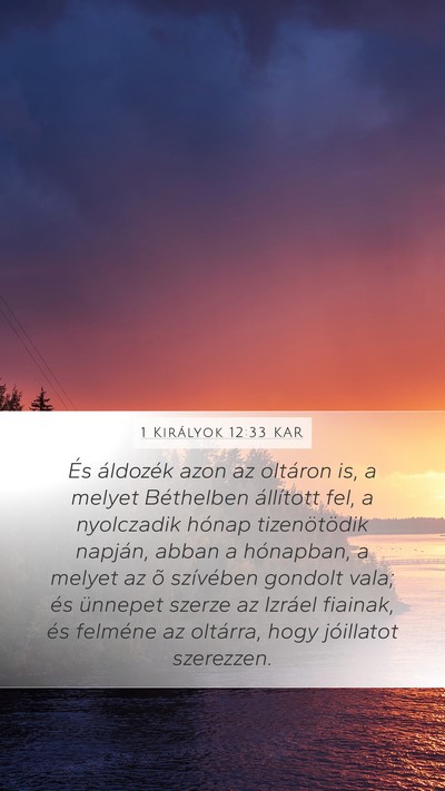 1 Királyok 12:33 KAR Bible Verse Image