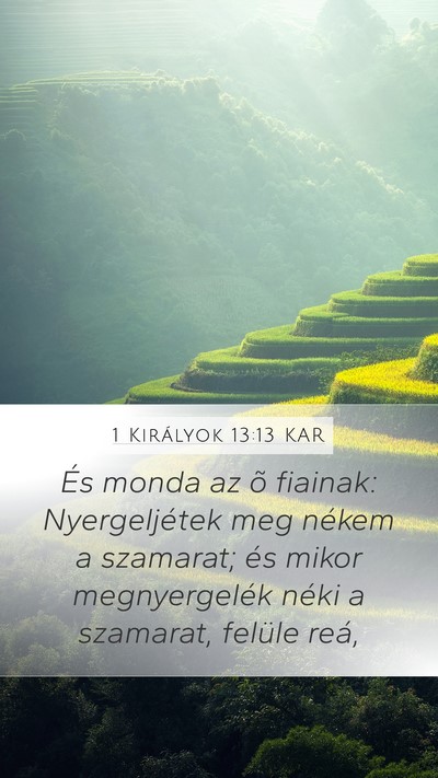 1 Királyok 13:13 KAR Bible Verse Image