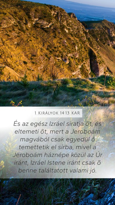 1 Királyok 14:13 KAR Bible Verse Image