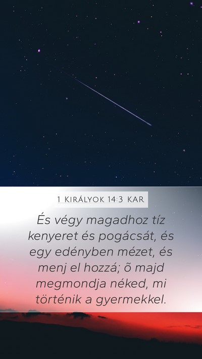 1 Királyok 14:3 KAR Bible Verse Image