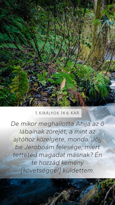 1 Királyok 14:6 KAR Bible Verse Image