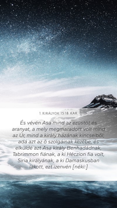 1 Királyok 15:18 KAR Bible Verse Image