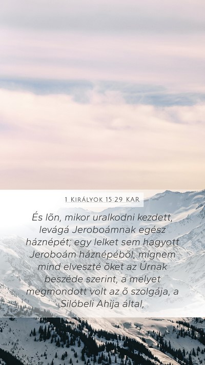 1 Királyok 15:29 KAR Bible Verse Image