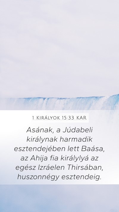 1 Királyok 15:33 KAR Bible Verse Image