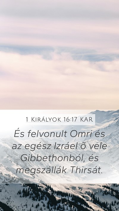 1 Királyok 16:17 KAR Bible Verse Image