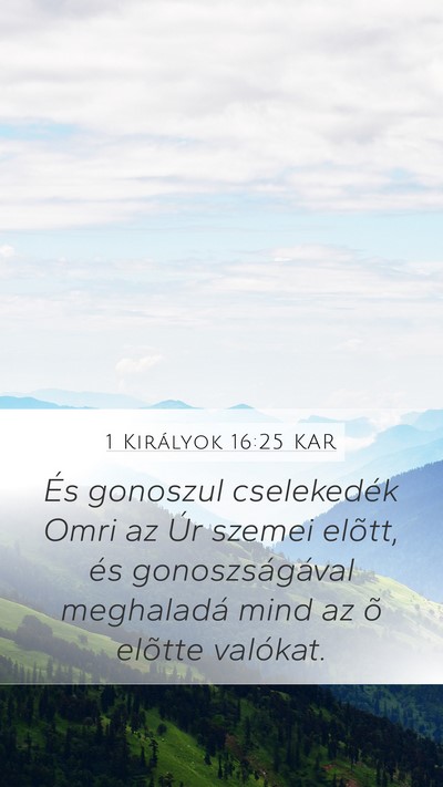 1 Királyok 16:25 KAR Bible Verse Image