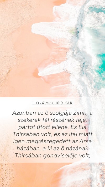 1 Királyok 16:9 KAR Bible Verse Image