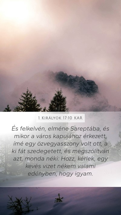 1 Királyok 17:10 KAR Bible Verse Image