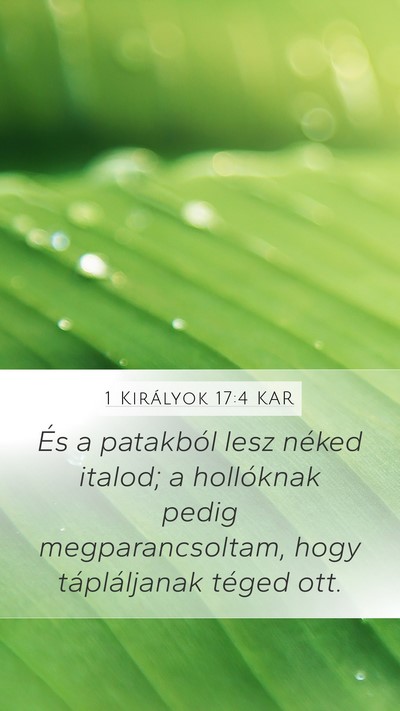 1 Királyok 17:4 KAR Bible Verse Image