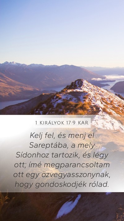 1 Királyok 17:9 KAR Bible Verse Image