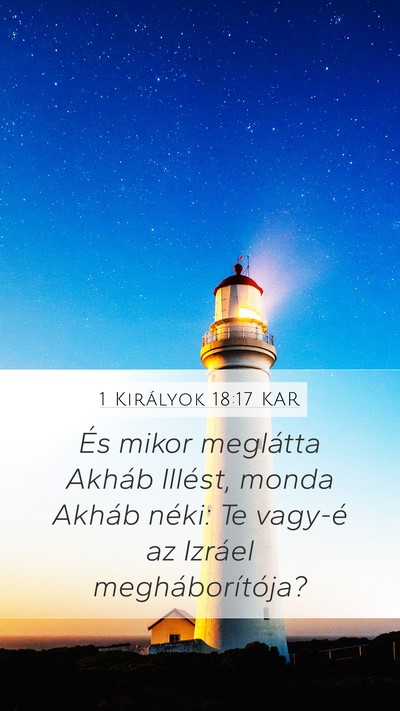 1 Királyok 18:17 KAR Bible Verse Image