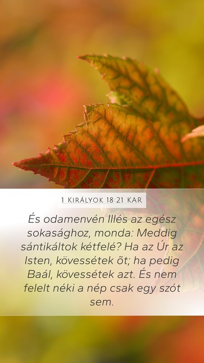 1 Királyok 18:21 KAR Bible Verse Image