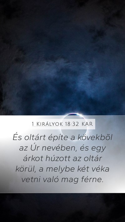 1 Királyok 18:32 KAR Bible Verse Image