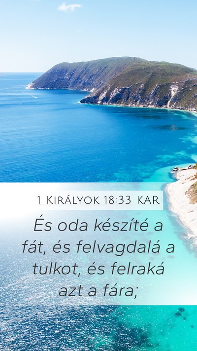1 Királyok 18:33 KAR Bible Verse Image