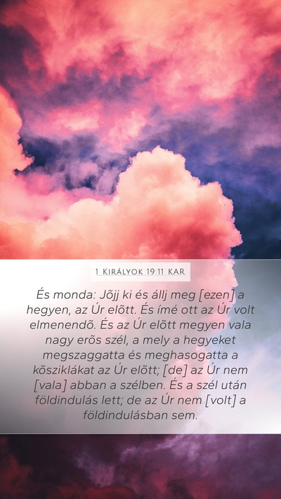 1 Királyok 19:11 KAR Bible Verse Image