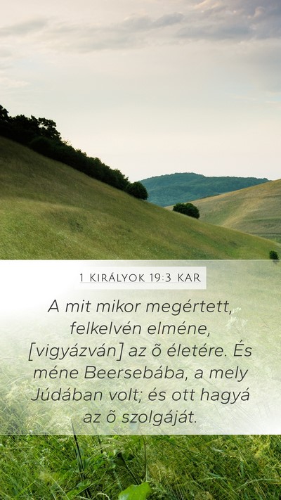 1 Királyok 19:3 KAR Bible Verse Image
