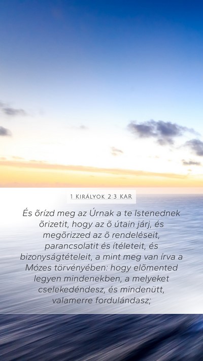 1 Királyok 2:3 KAR Bible Verse Image