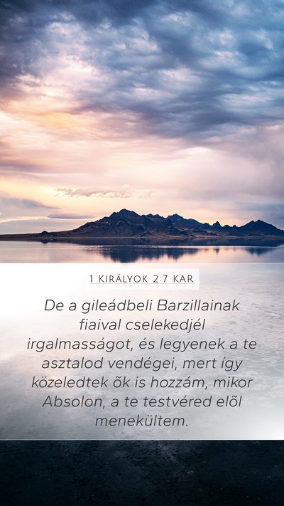 1 Királyok 2:7 KAR Bible Verse Image