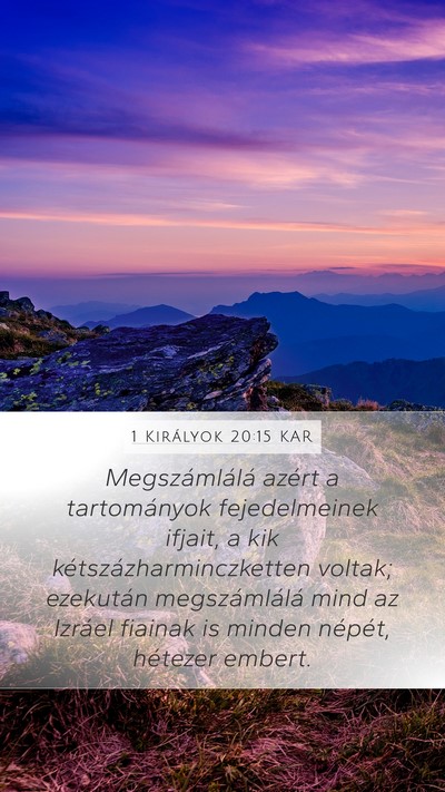1 Királyok 20:15 KAR Bible Verse Image