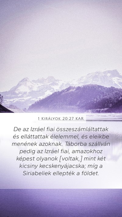 1 Királyok 20:27 KAR Bible Verse Image