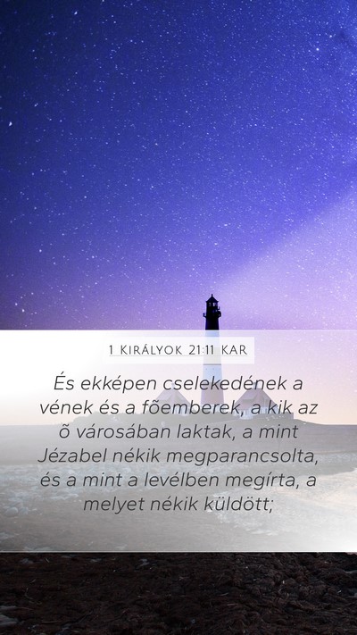1 Királyok 21:11 KAR Bible Verse Image