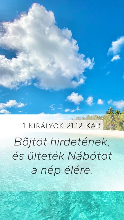 1 Királyok 21:12 KAR Bible Verse Image