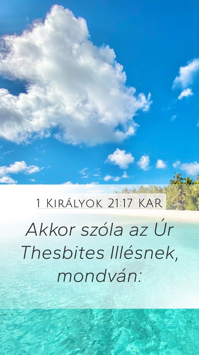 1 Királyok 21:17 KAR Bible Verse Image
