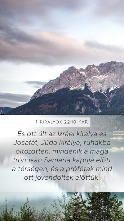 1 Királyok 22:10 KAR Bible Verse Image