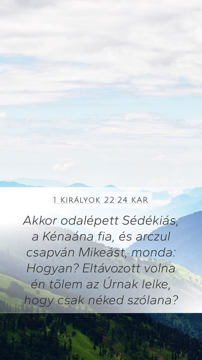 1 Királyok 22:24 KAR Bible Verse Image
