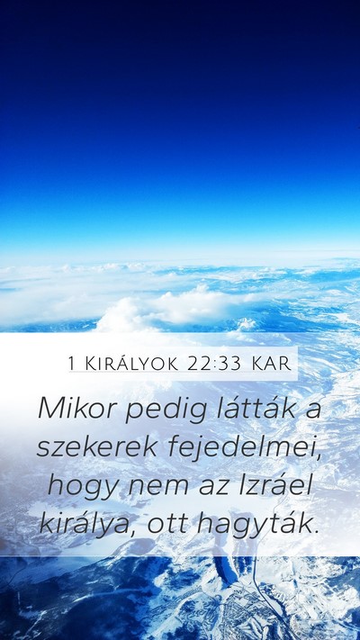 1 Királyok 22:33 KAR Bible Verse Image