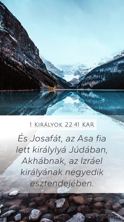 1 Királyok 22:41 KAR Bible Verse Image