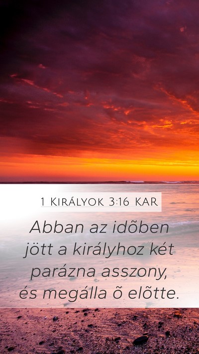 1 Királyok 3:16 KAR Bible Verse Image