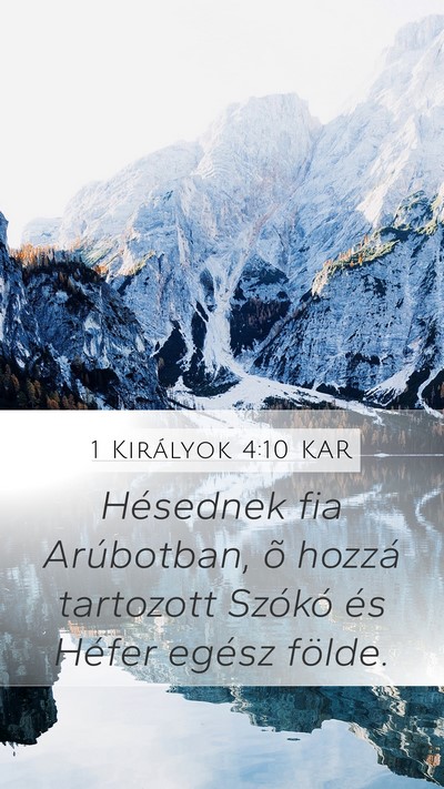 1 Királyok 4:10 KAR Bible Verse Image