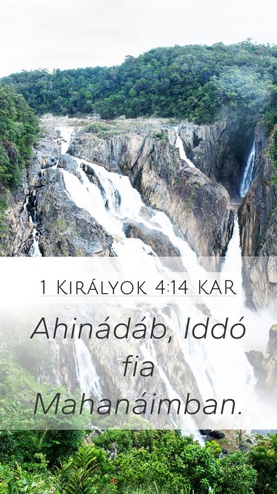 1 Királyok 4:14 KAR Mobile Phone Wallpaper - Ahinádáb, Iddó fia - Mobile Bible Verse Wallpaper