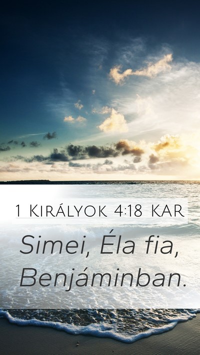 1 Királyok 4:18 KAR Bible Verse Image