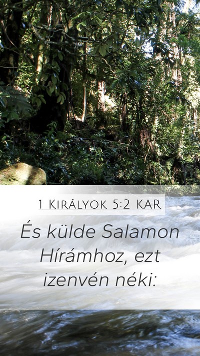 1 Királyok 5:2 KAR Mobile Phone Wallpaper - És külde Salamon Hírámhoz, ezt izenvén - Mobile Bible Verse Wallpaper