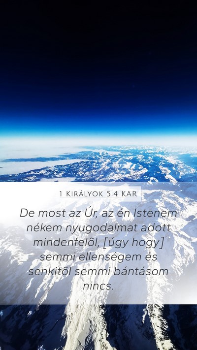 1 Királyok 5:4 KAR Bible Verse Image