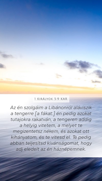 1 Királyok 5:9 KAR Bible Verse Image