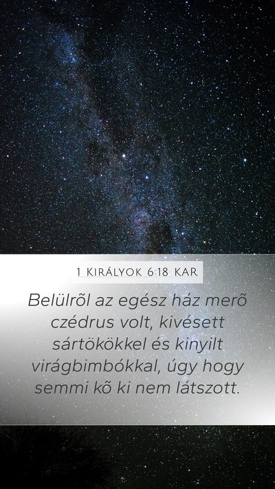 1 Királyok 6:18 KAR Bible Verse Image