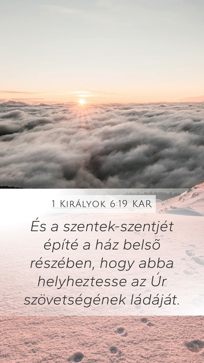 1 Királyok 6:19 KAR Bible Verse Image