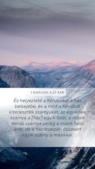 1 Királyok 6:27 KAR Bible Verse Image