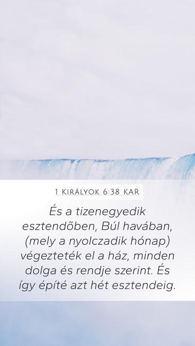 1 Királyok 6:38 KAR Bible Verse Image