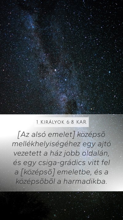 1 Királyok 6:8 KAR Bible Verse Image
